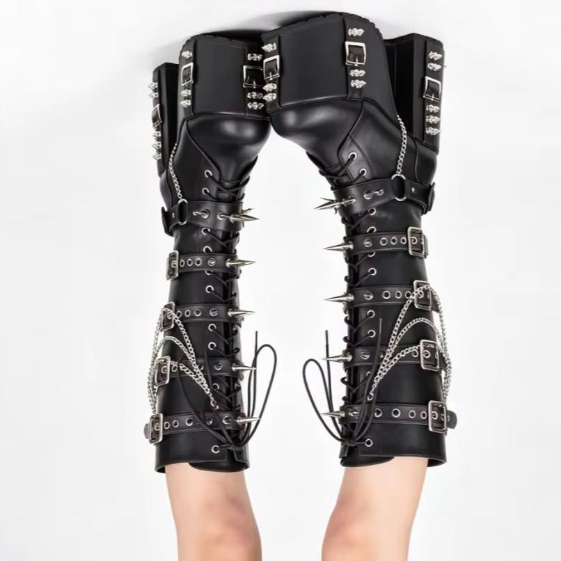 Punk Tarzı Platform Motosiklet - Street Fashion Y2K incelemesi ve fiyatı