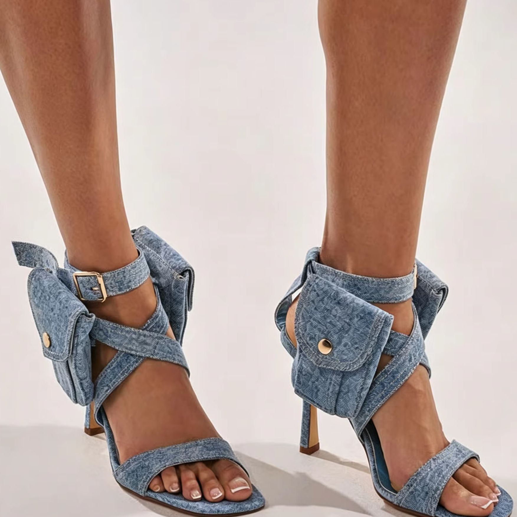 Kadınlar Mavi Denim Cep Ayak B - Street Fashion Y2K incelemesi ve fiyatı